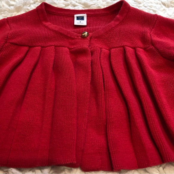 Janie and Jack Red Sweater Single Button size 3 - Picture 2 of 5